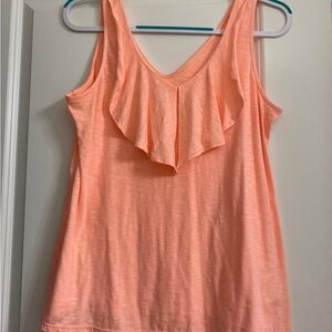 Lilly Pulitzer Peach Tank Top with Ruffles